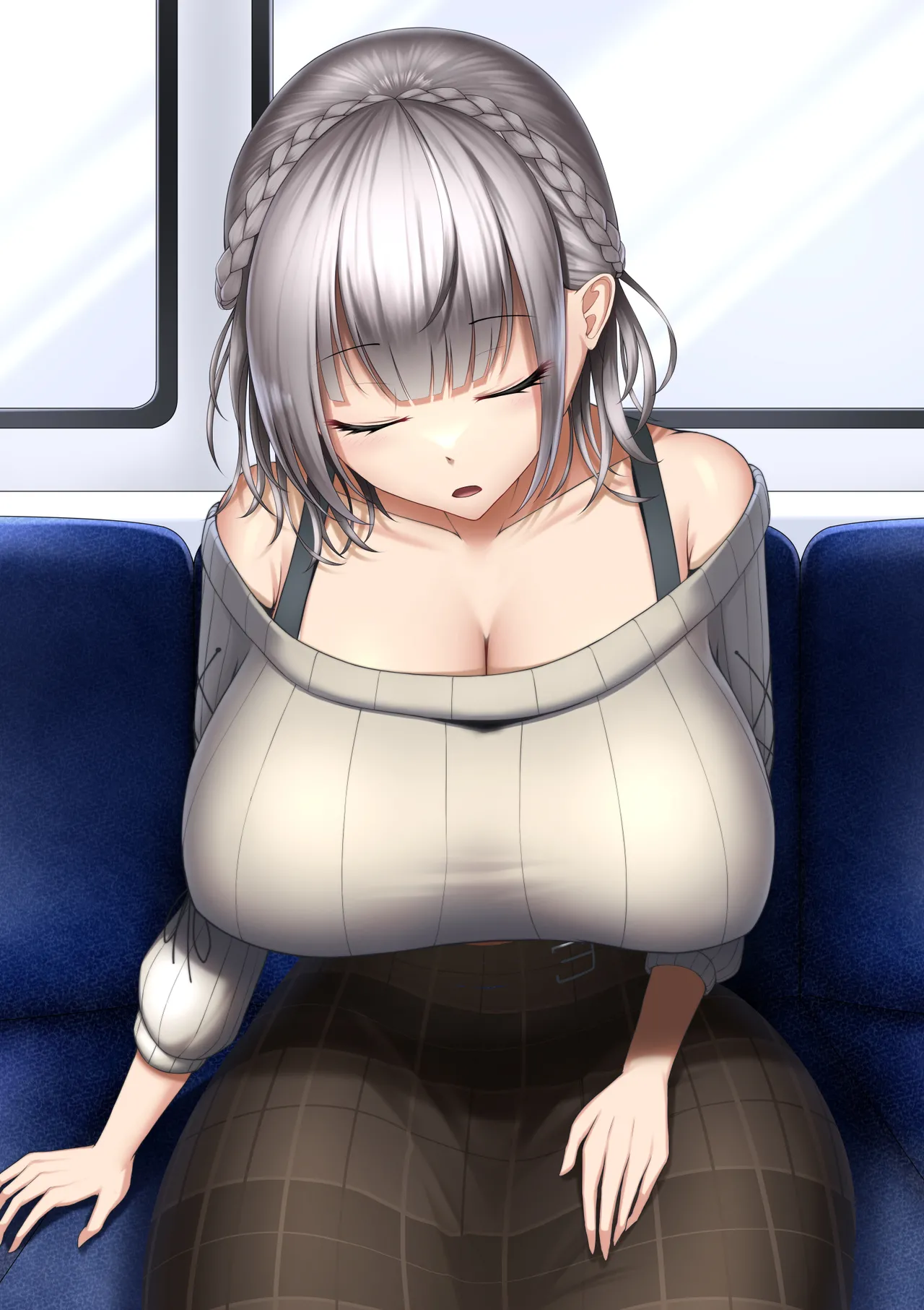 寝てる間に谷間に大量ぶっかけされてしまう団長 page 1 full