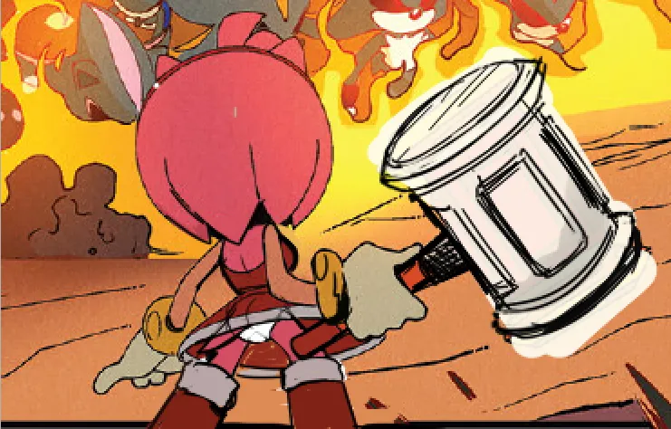 Sonic the Hedgehog IDW &amp; Archie Amy Rose Uncensored Panels page 5 full