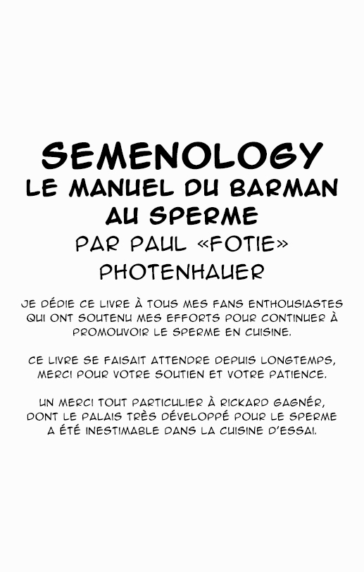 SEMENOLOGY - The semen bartender's handbook page 2 full