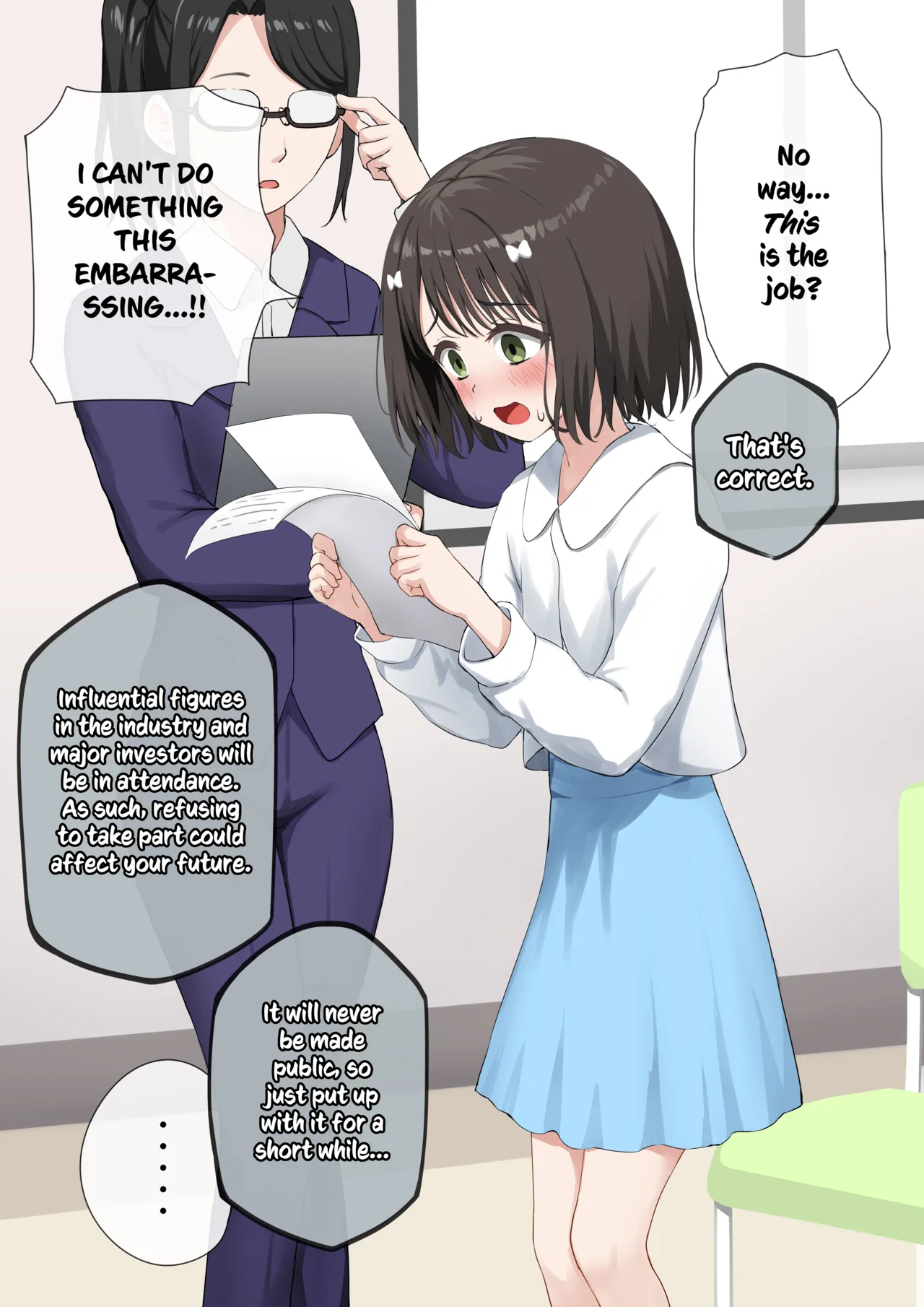 Himitsu no Shigoto wo Saserareru Koyaku no Onnanoko | A Child Actress Forced to Do a Secret Job page 1 full