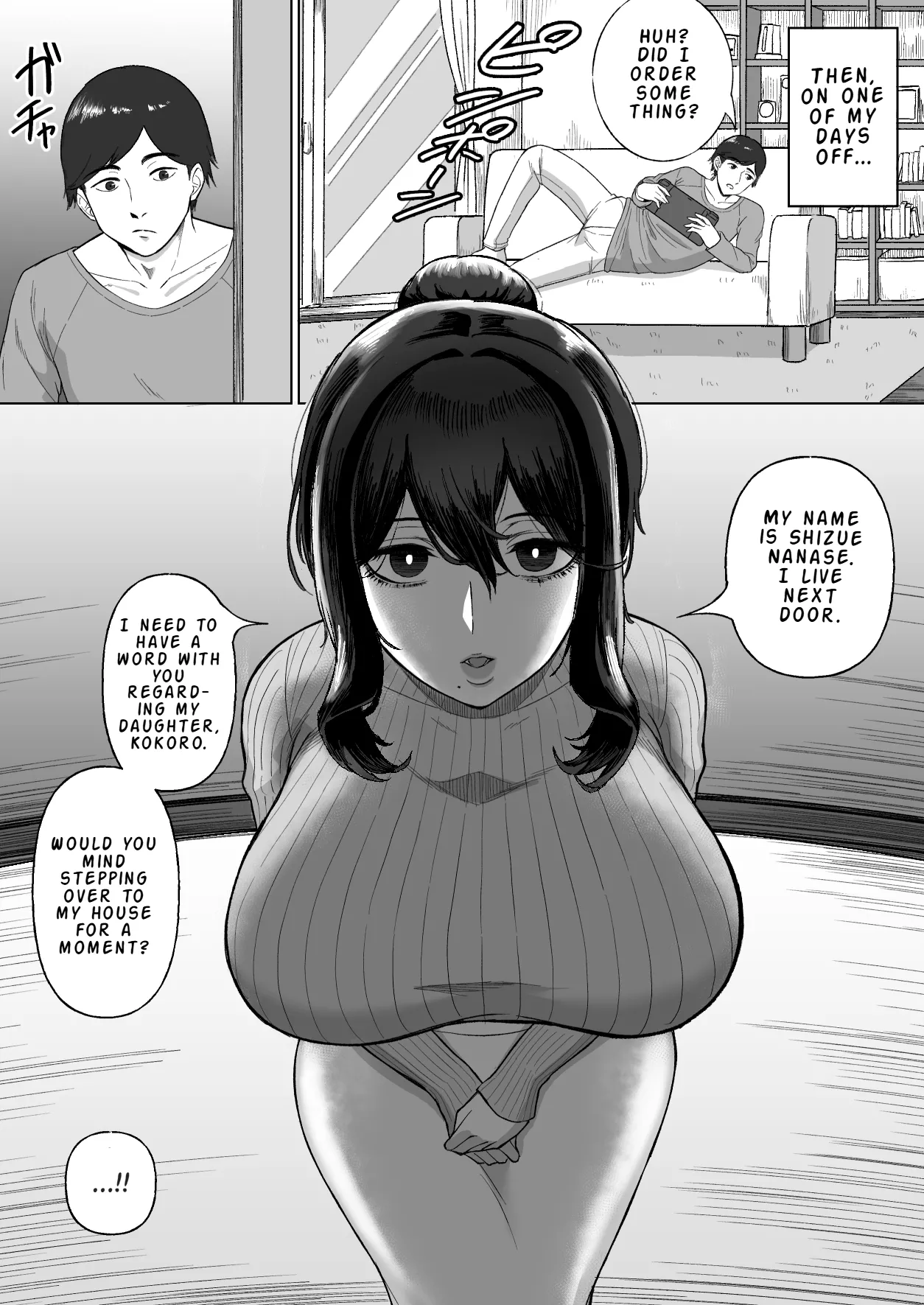 Otonari no Downer Oyako ni Shiboritorareru Hanashi | The Story of Being Squeezed Dry by the Lethargic Mother and Daughter Next Door page 6 full
