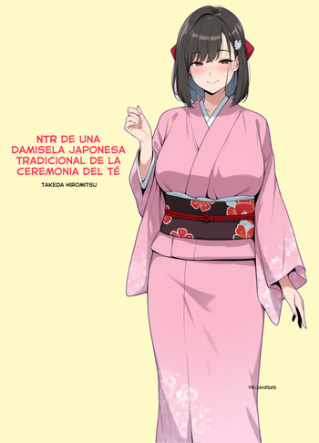 NTR de una damisela japonesa tradicional de la ceremonia del té cover