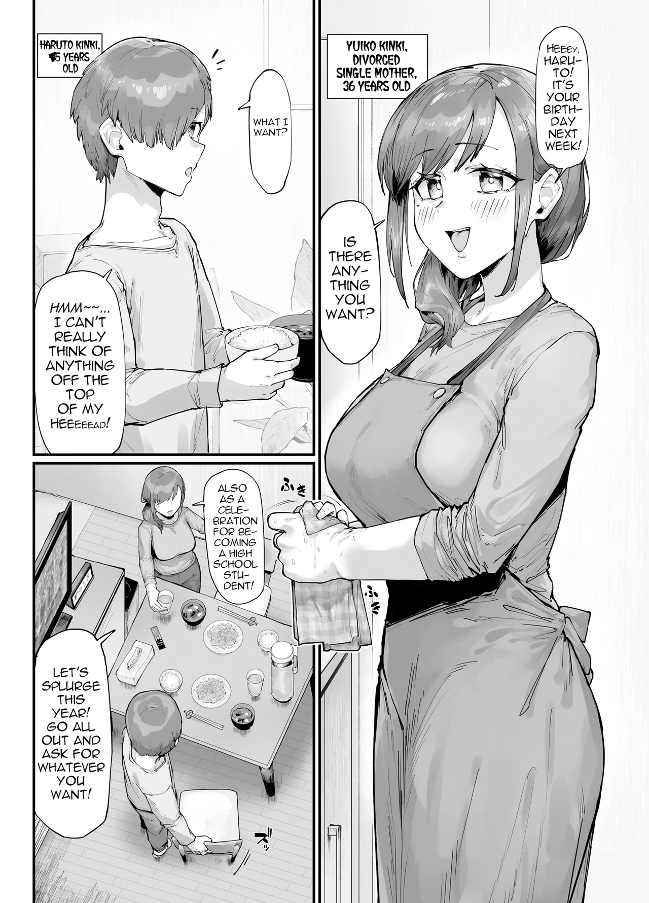 Tanjoubi Present wa Haha to no Noukou Namakoubi | My Birthday Present is a Passionate, Raw Mating Session with my Mom page 3 full