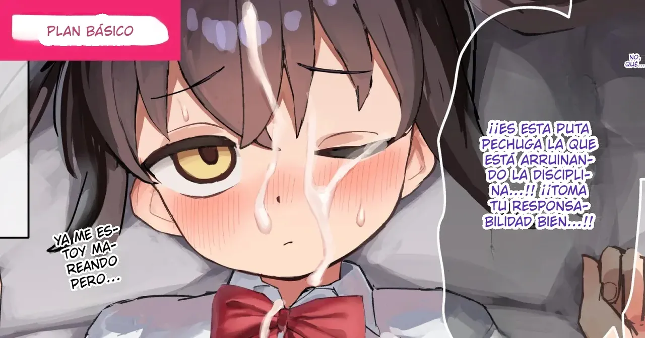 Oggu-chan to Futanari Fuukiiin-chan Paizuri｜Oggu-chan y la Chica Futanari de la Comisión de Disciplina Haciendo una Paja con las Tetas page 1 full