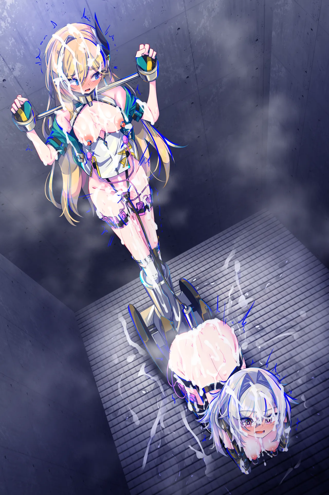 【Skeb絵】ヒトイヌ牽引拘束・差分 page 2 full