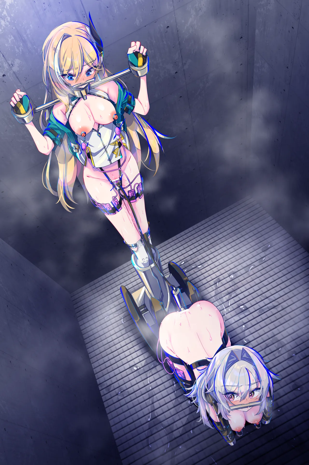 【Skeb絵】ヒトイヌ牽引拘束・差分 page 3 full