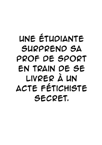 Une étudiante surprend sa prof de sport en train de se livrer à un acte fétichiste secret cover