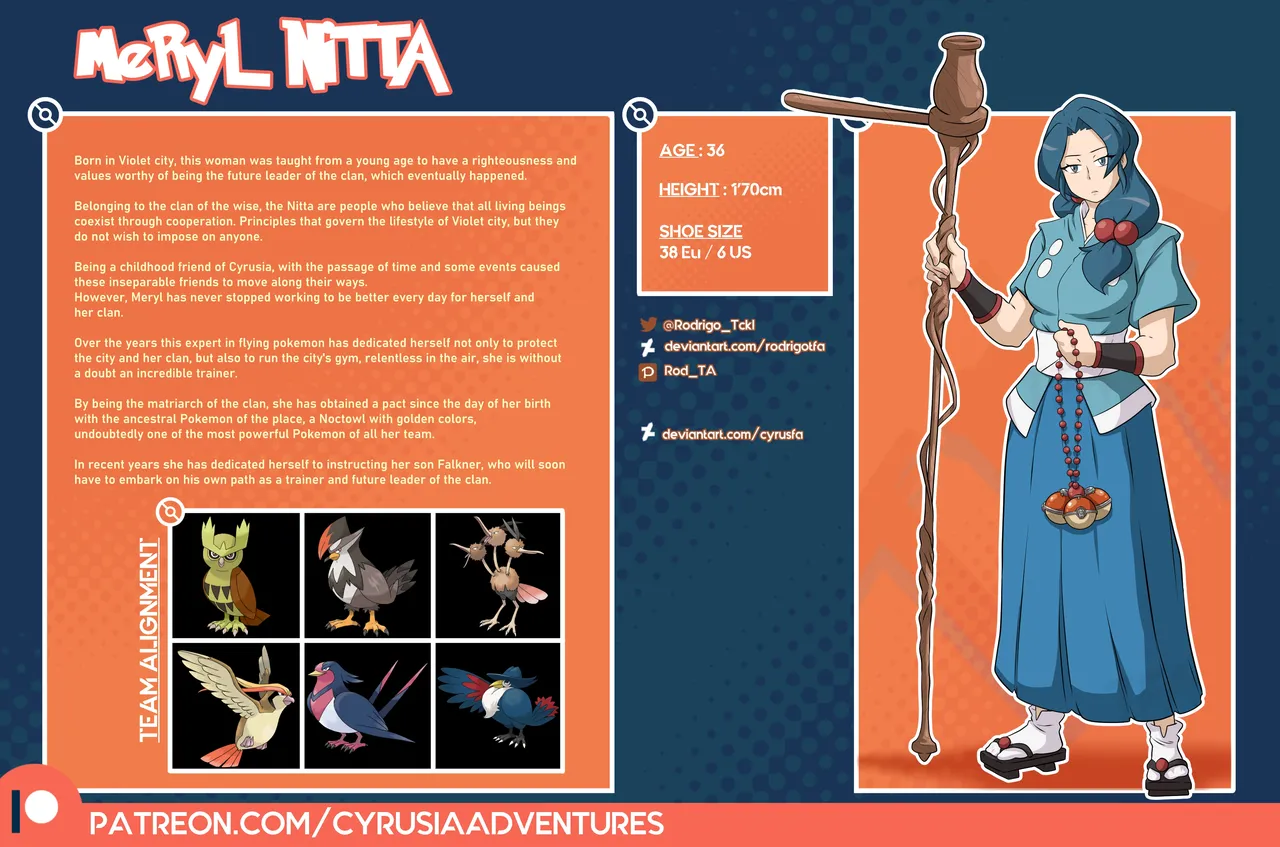 1. Cyrusia's Adventures / Lore Infos / Character Sheets / New Gym Leaders page 3 full