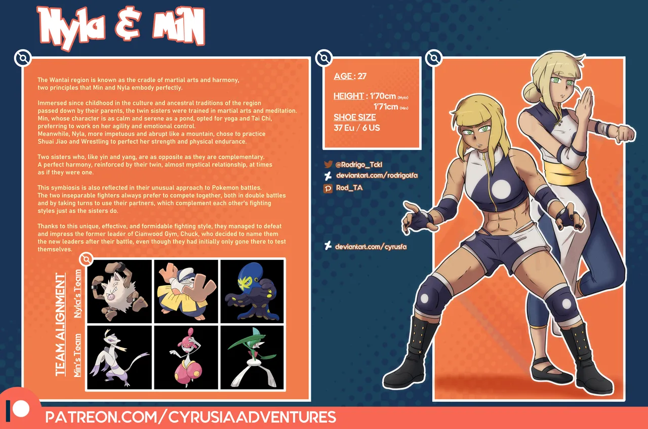 1. Cyrusia's Adventures / Lore Infos / Character Sheets / New Gym Leaders page 6 full
