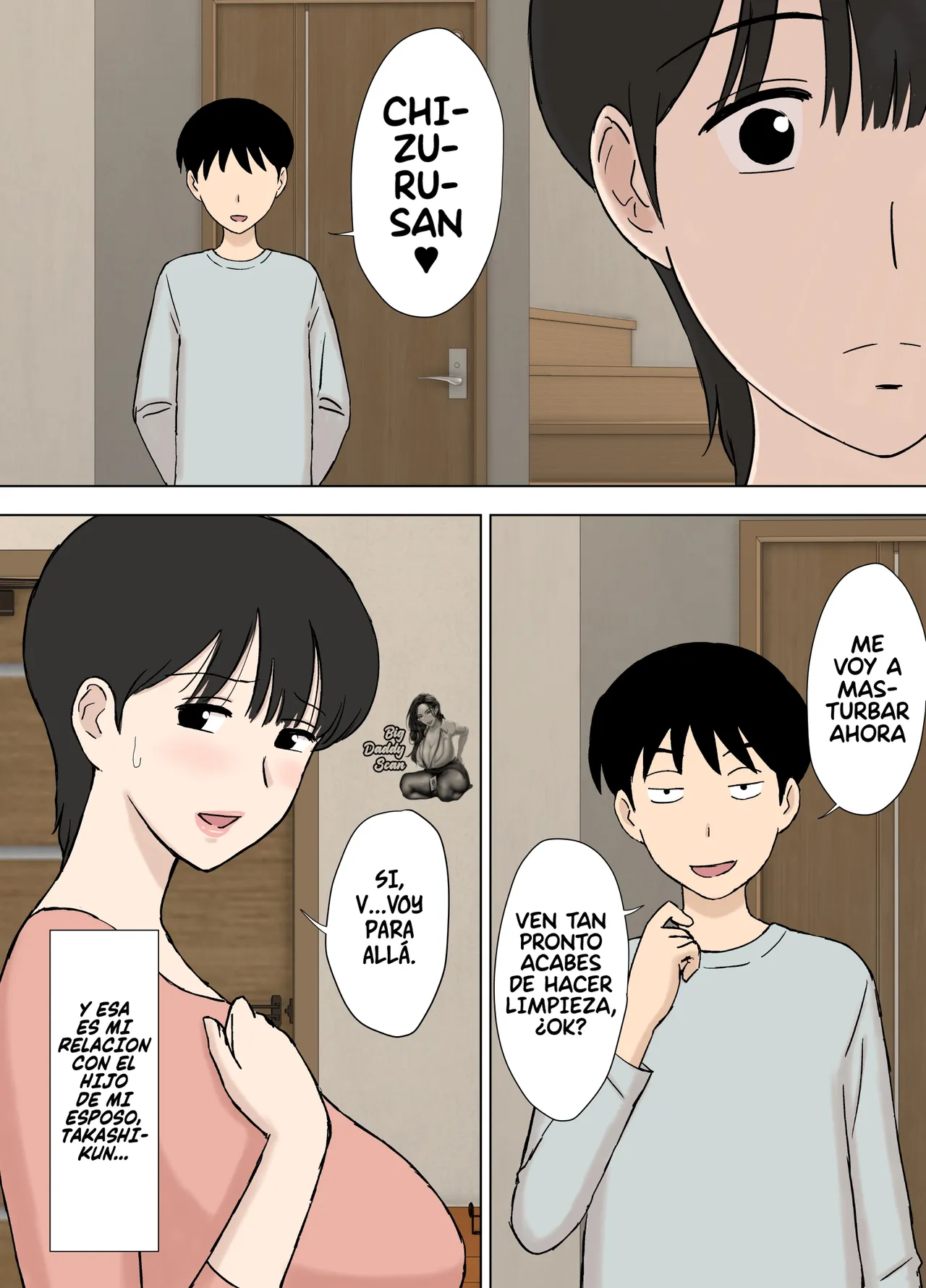 Juujun Mama no Chizuru-san to Otto no Tsurego｜La Obediente Chizuru-san Y Su Hijastro page 6 full