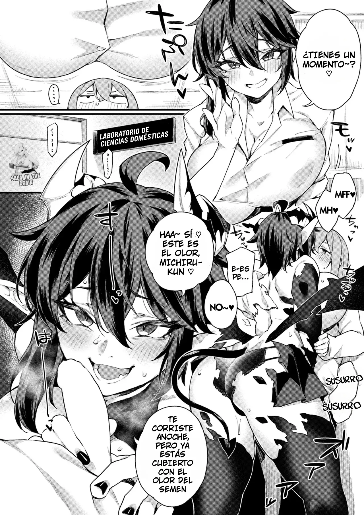 Jingai Onee-san to Kenzoku-kun ~Boyish Succubus Hen, Kuro Gal Demon Hen, Kenzoku Soudatsu Hen to Succubus Mama hen~｜Una Onee-san Súcubo y Su Subordinado ~Capítulos de La Súcubo Tomboy, La Gyaru Súcubo, El Duelo por el Familiar y La Mamá Súcubo~ page 4 full