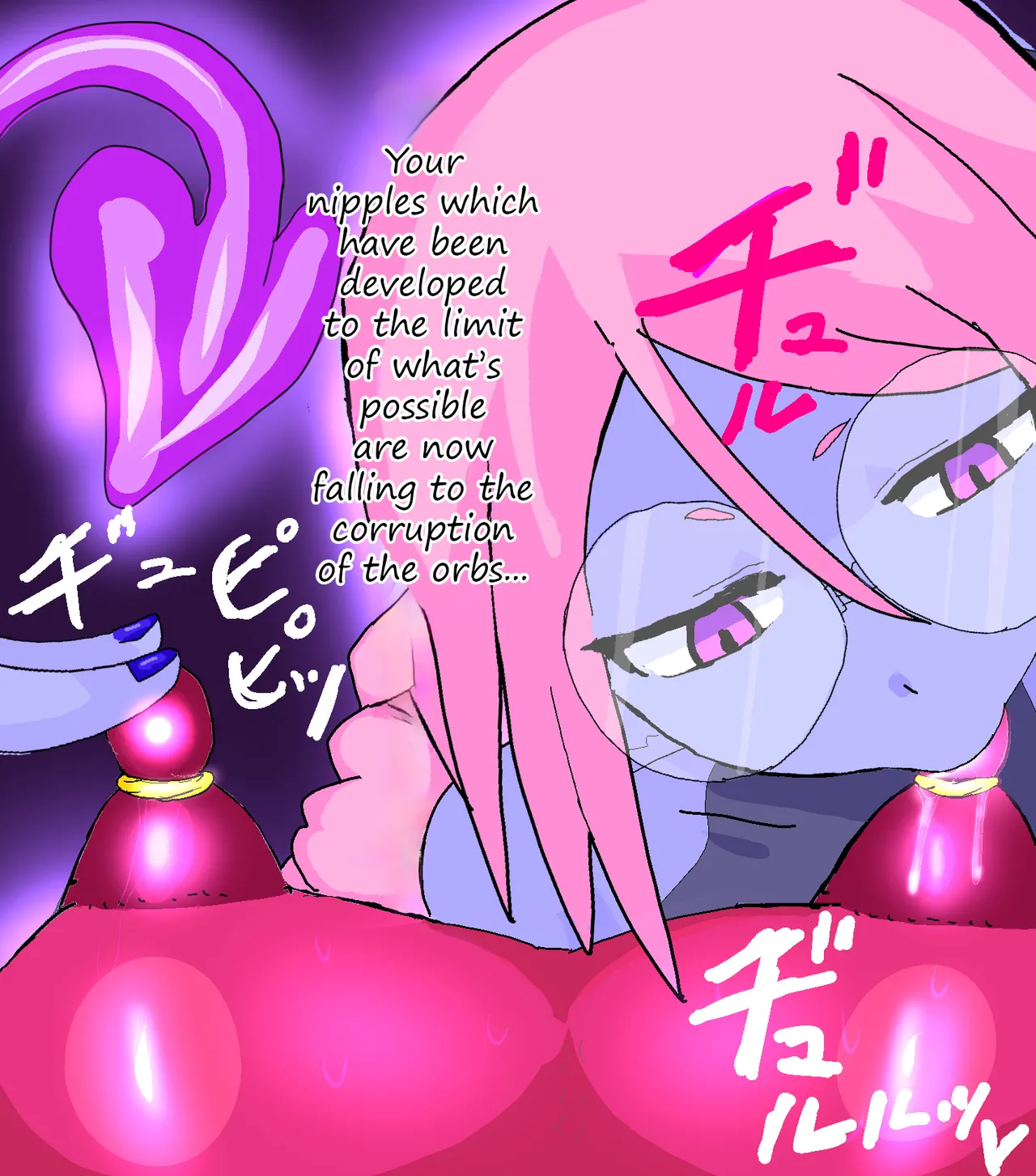 Defeated by blue girl 3! Tentacle pack turns you into a crazy semen production machine! page 9 full