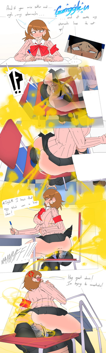 Junpei being used as a Chair by Persona 3 Girls cover