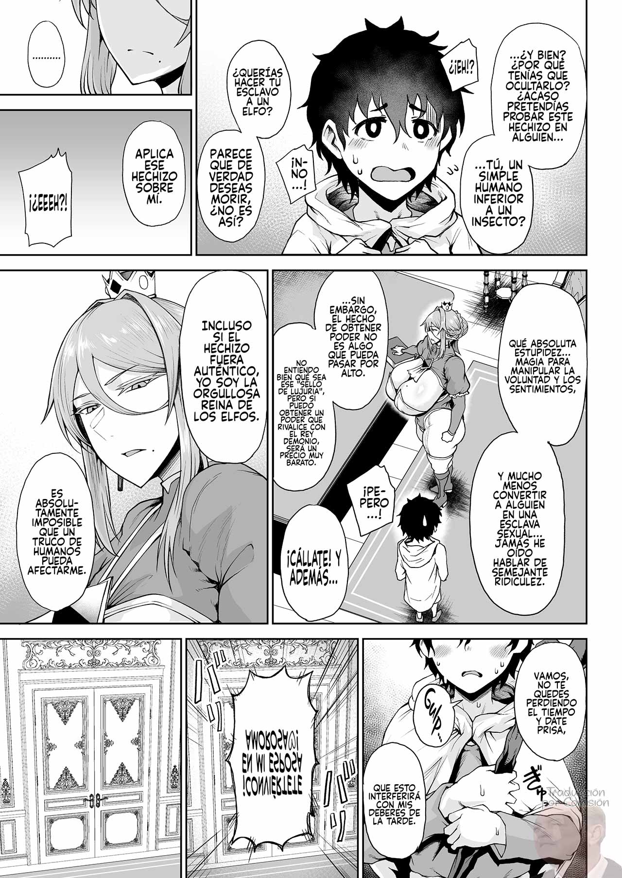Ouken Sandatsu II - Royal Power Usurpation ~Ochinpo Ippon de Oukoku Houkai Oukyuu wa Chinpo no Yuenchi~ | Usurpación del Poder Real II ~Con solo un pene el reino se desploma. El palacio es un parque de diversiones de penes.~ page 6 full