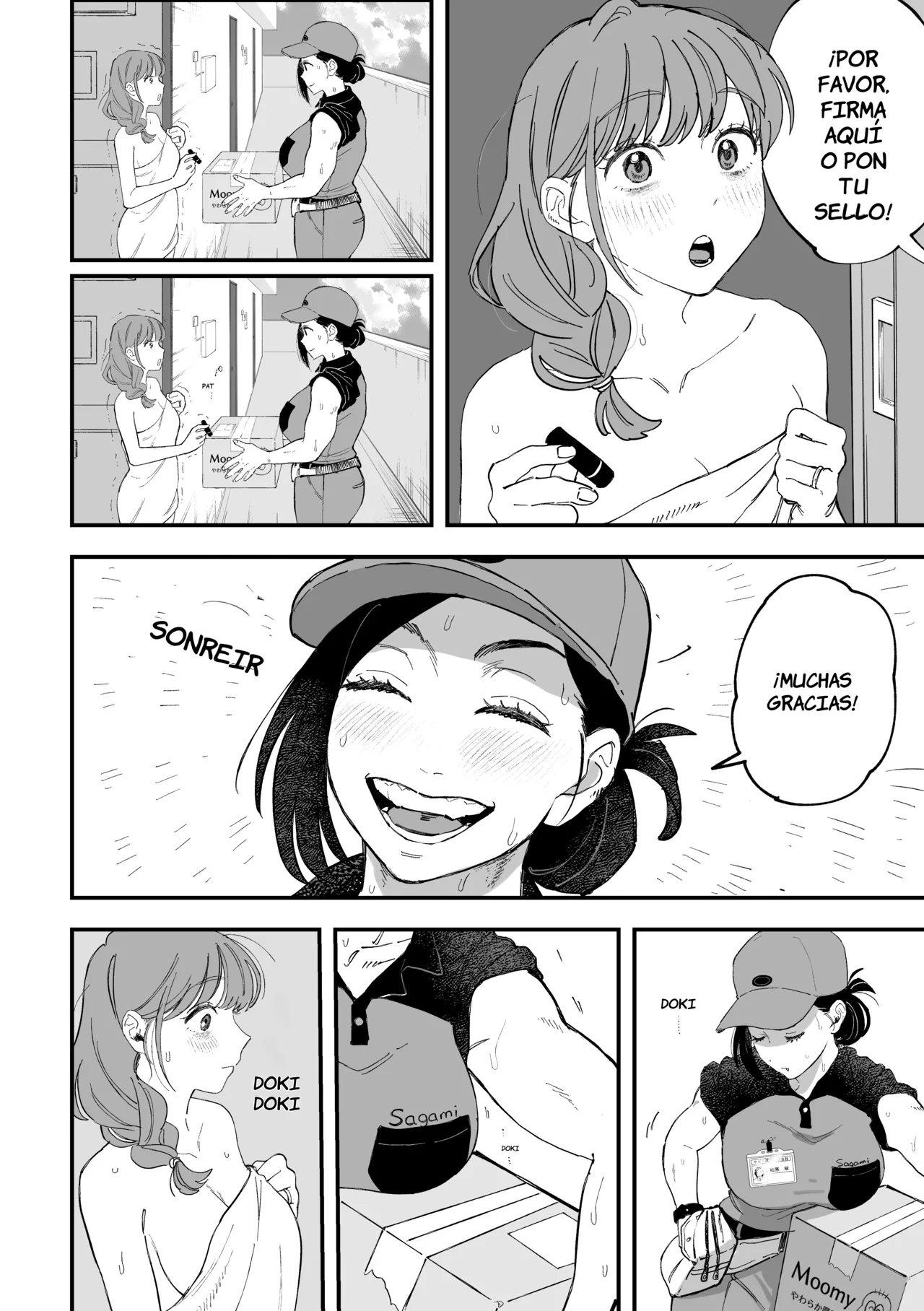 Okkii Haitatsuin-san to Oku-sama ga Furin Shichau Hanashi   | La historia de como una esposa termina cometiendo una infielidad con la repartidora page 7 full