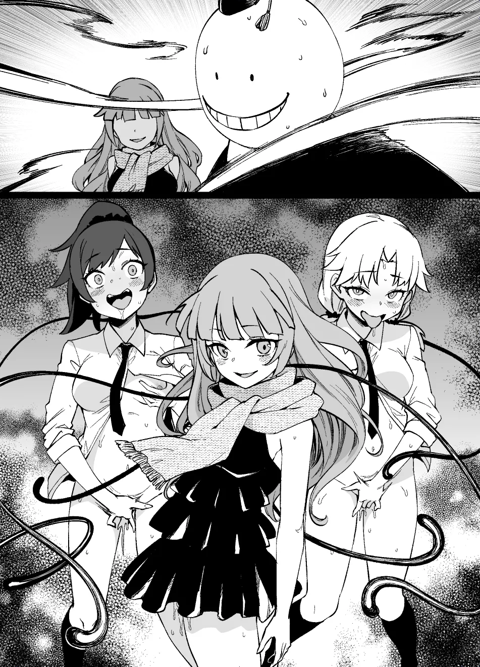 Assassination Classroom MC – Kayano &amp; Hayami &amp; Yada: Pleasure Tentacles Infiltrate the Cells page 8 full