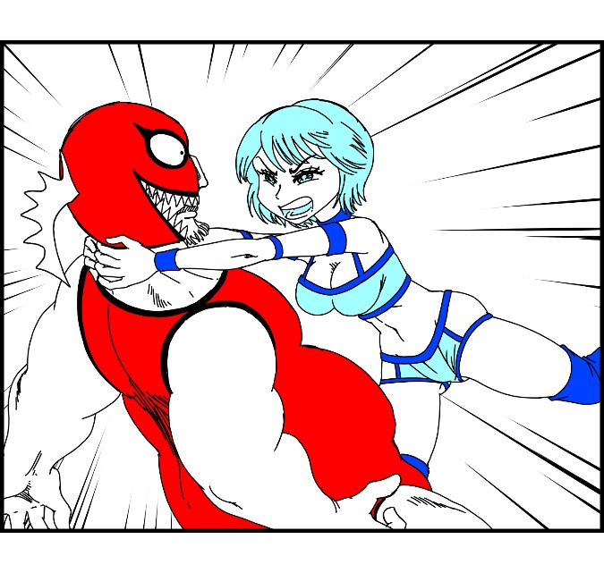 Pro Wrestling - Red Mask vs. Blue Girl page 5 full