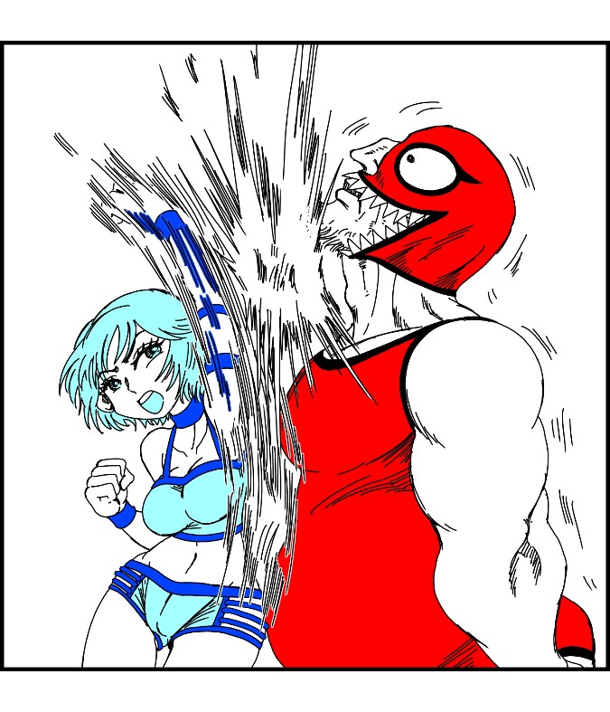 Pro Wrestling - Red Mask vs. Blue Girl page 7 full