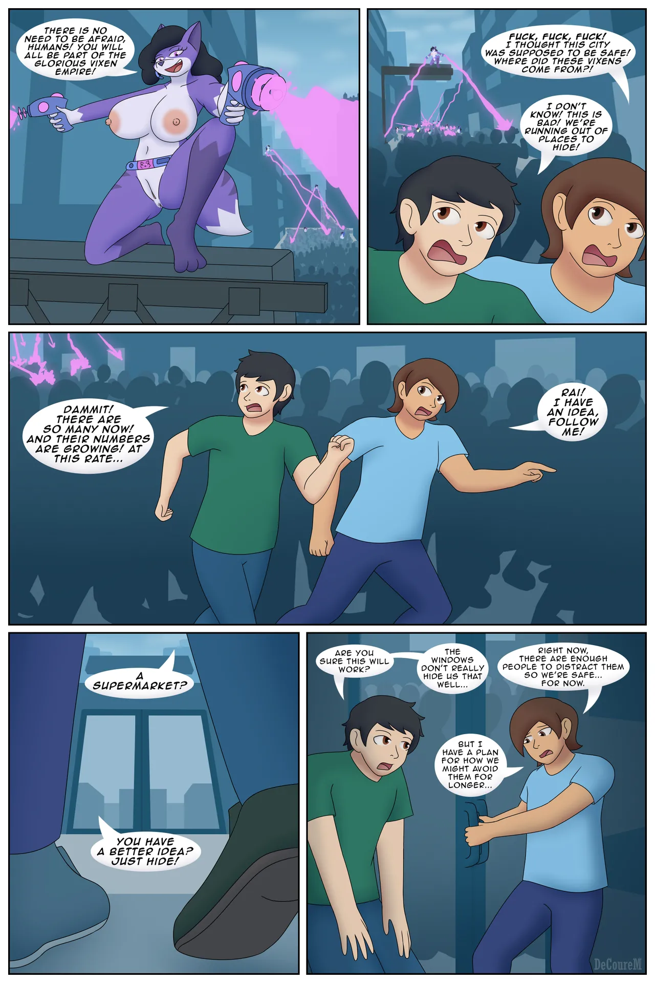 Attack and  Invasion of the Alien Vixens page 8 full