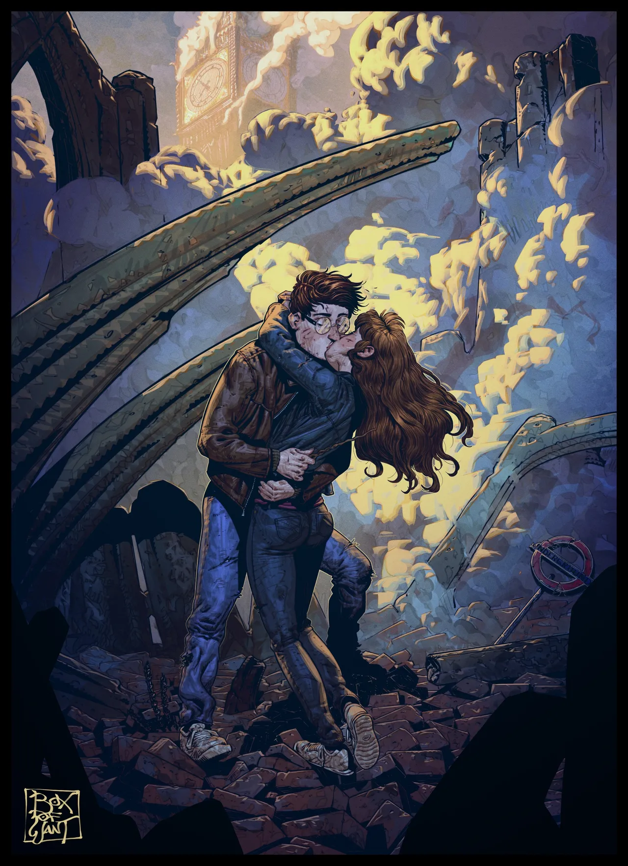 Harry &amp; Hermione at the final battle page 4 full