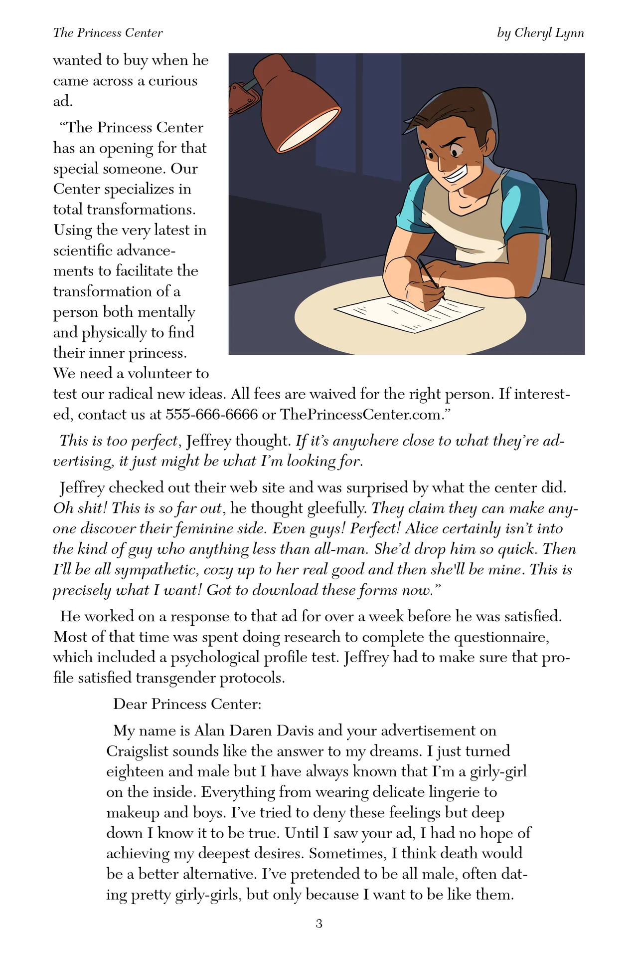 The Princess Center - Forced Transfem Book by Cheryl Lynn with art by SecretAgentMittens page 6 full