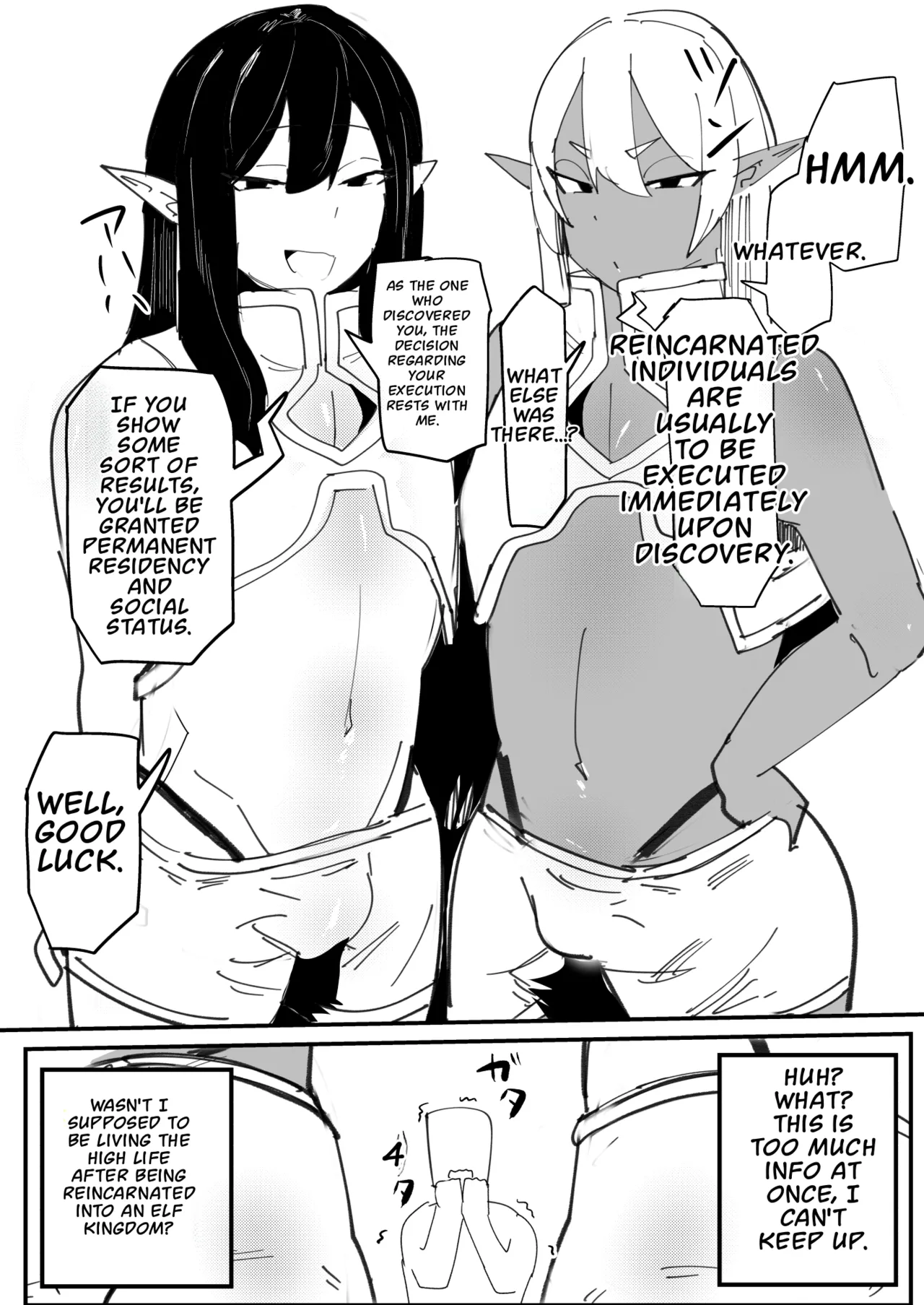 Tensei Shitara Dosukebe Osu Elf ga Erosugite Homo ni Naru Hanashi page 3 full