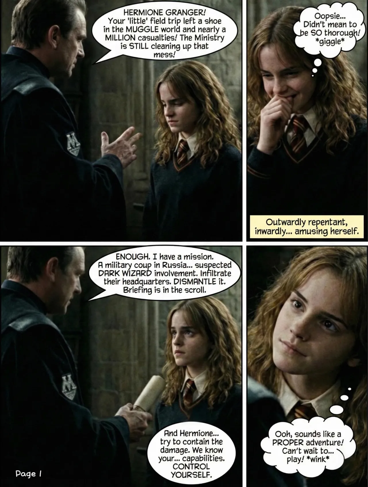 Hermione's Muggle Mischief : Russia Episode page 2 full