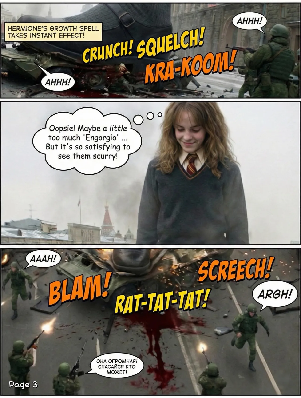 Hermione's Muggle Mischief : Russia Episode page 4 full