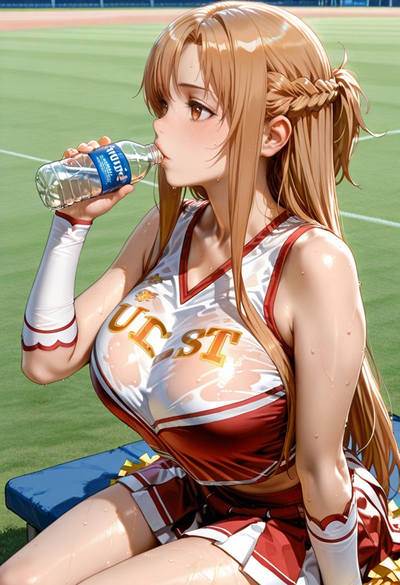 Yuuki Asuna／Sword Art Online Cheerleader・creampie・SEX・pregnant_belly・pregnancy page 8 full