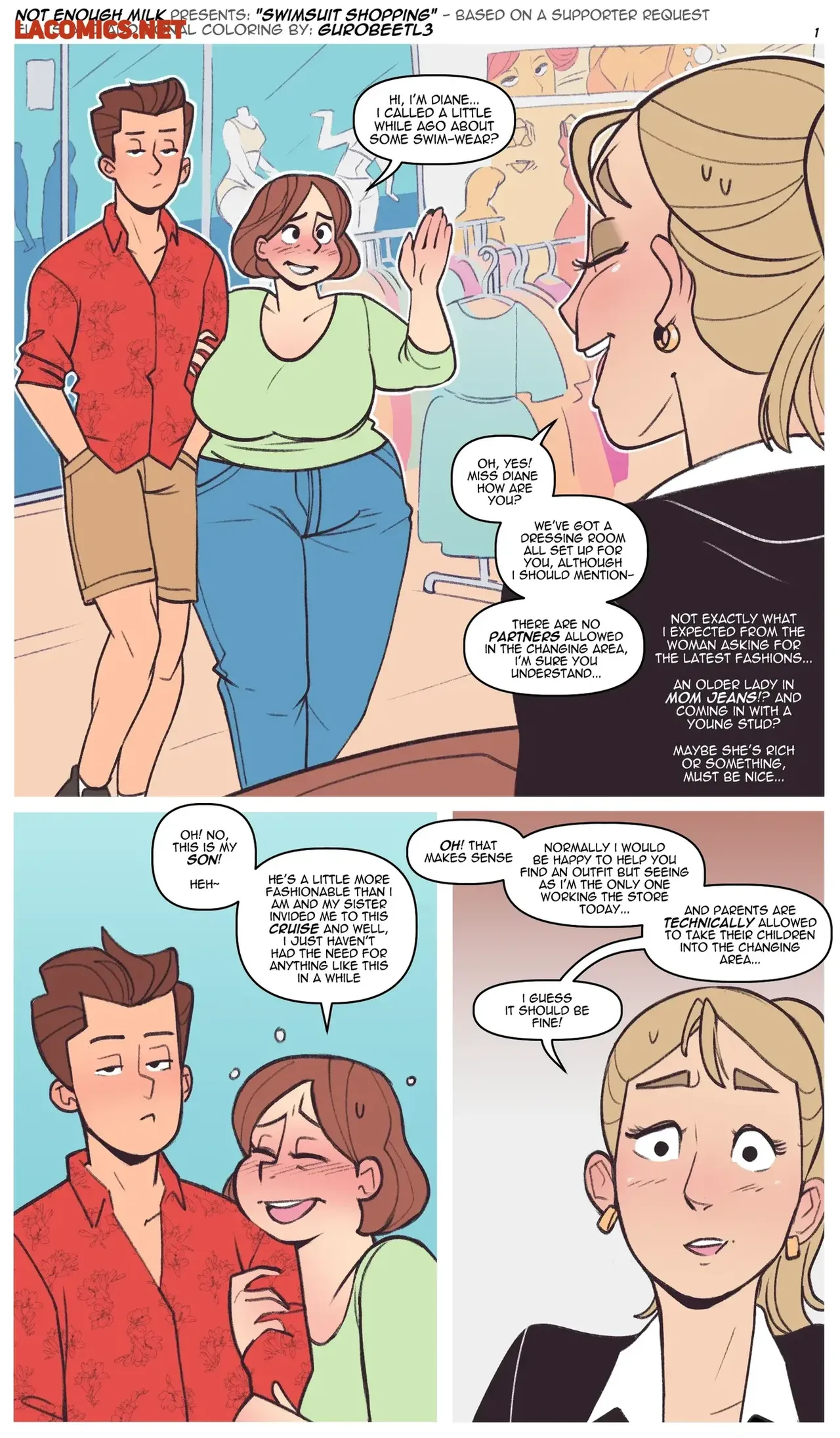 NotEnoughMilk – Swimsuit Shopping page 1 full