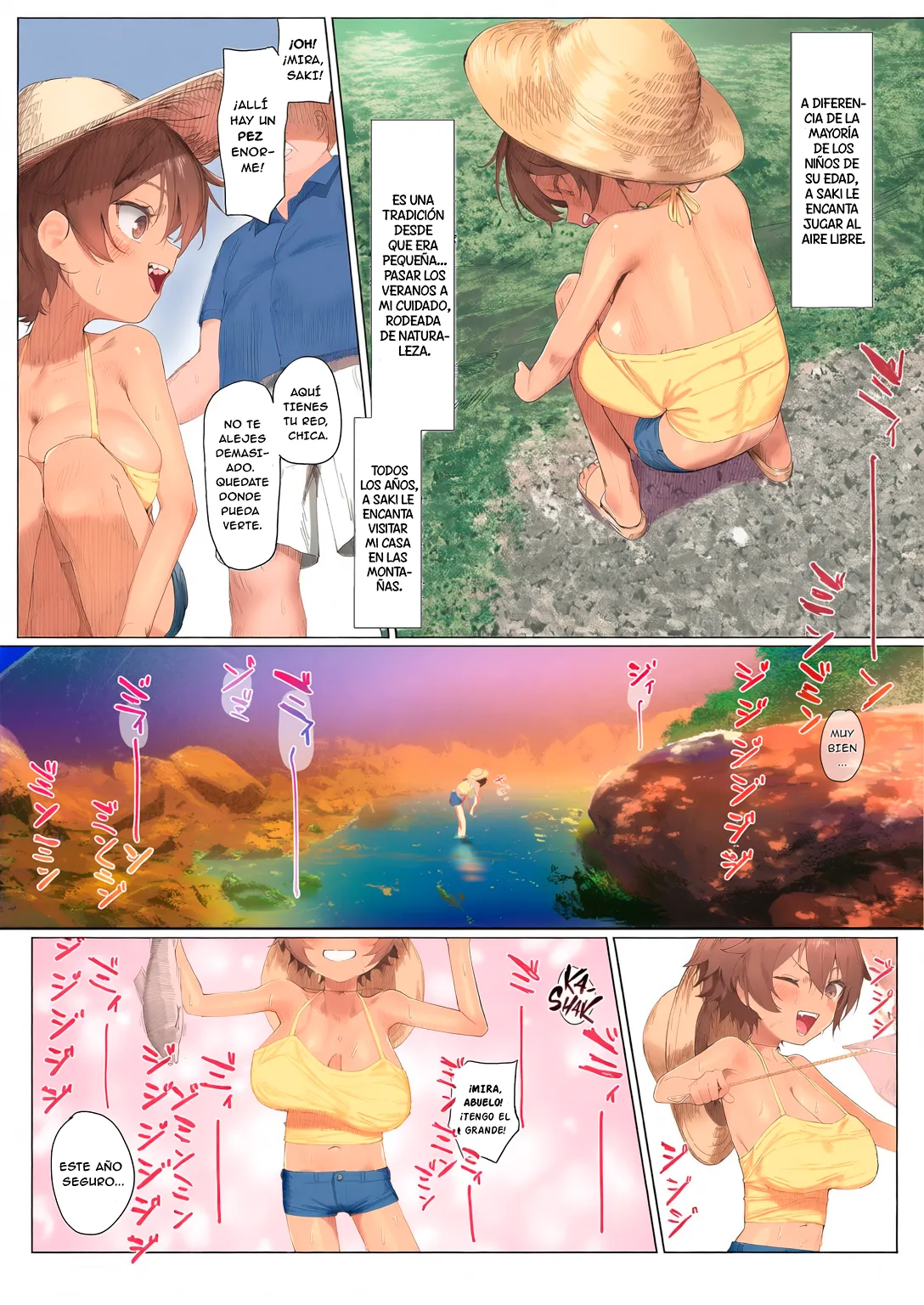 Saki-chan no Natsuyasumi Ojii-chan to Issho! | Las Vacaciones de Verano con mi Abuelo! page 4 full