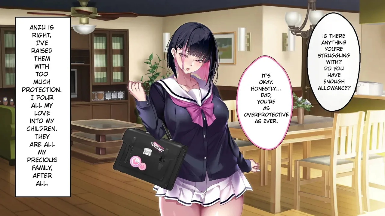 The story of a peerless father impregnating his black-haired gyaru daughter. page 9 full