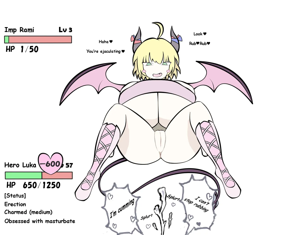 A Story about a hero falling for a low-level imp's seductive temptation page 10 full