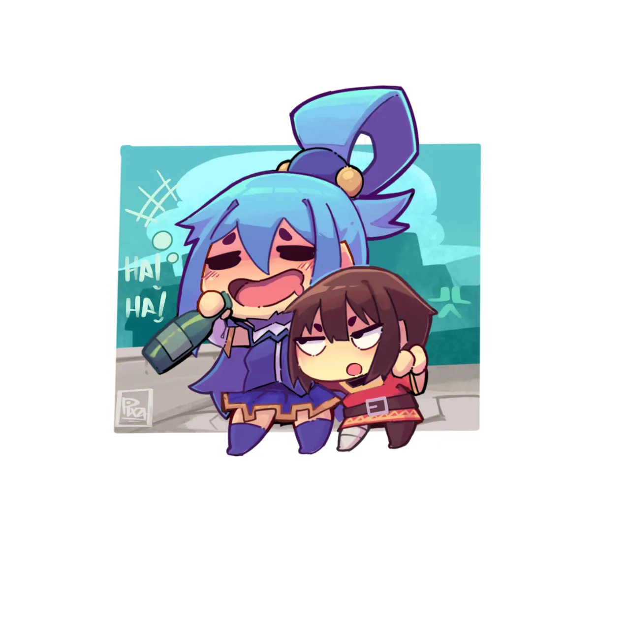 AquaWhore and FutaMegumi page 1 full