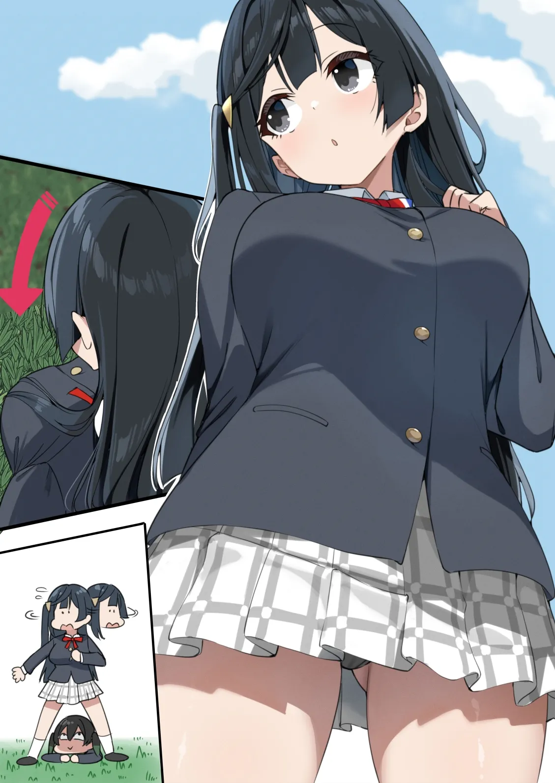 自分の真下にいるTKSKさんに何故か気づけない優木さんセリフなし版 page 2 full