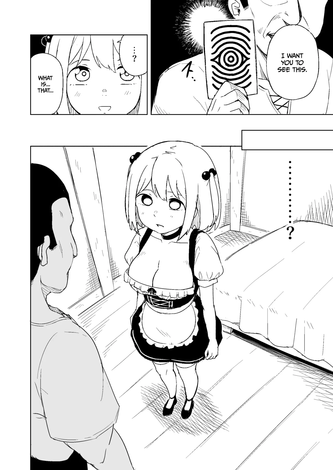 A passionate, lovey-dovey baby-making sex with the tavern's busty poster loli girl through hypnosis. page 3 full