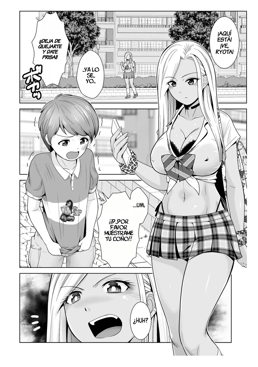 Honto wa Yasashii Kuro Gal no Onee-san 01｜Una Gyaru Morena Que Es Muy Amable 01 page 2 full
