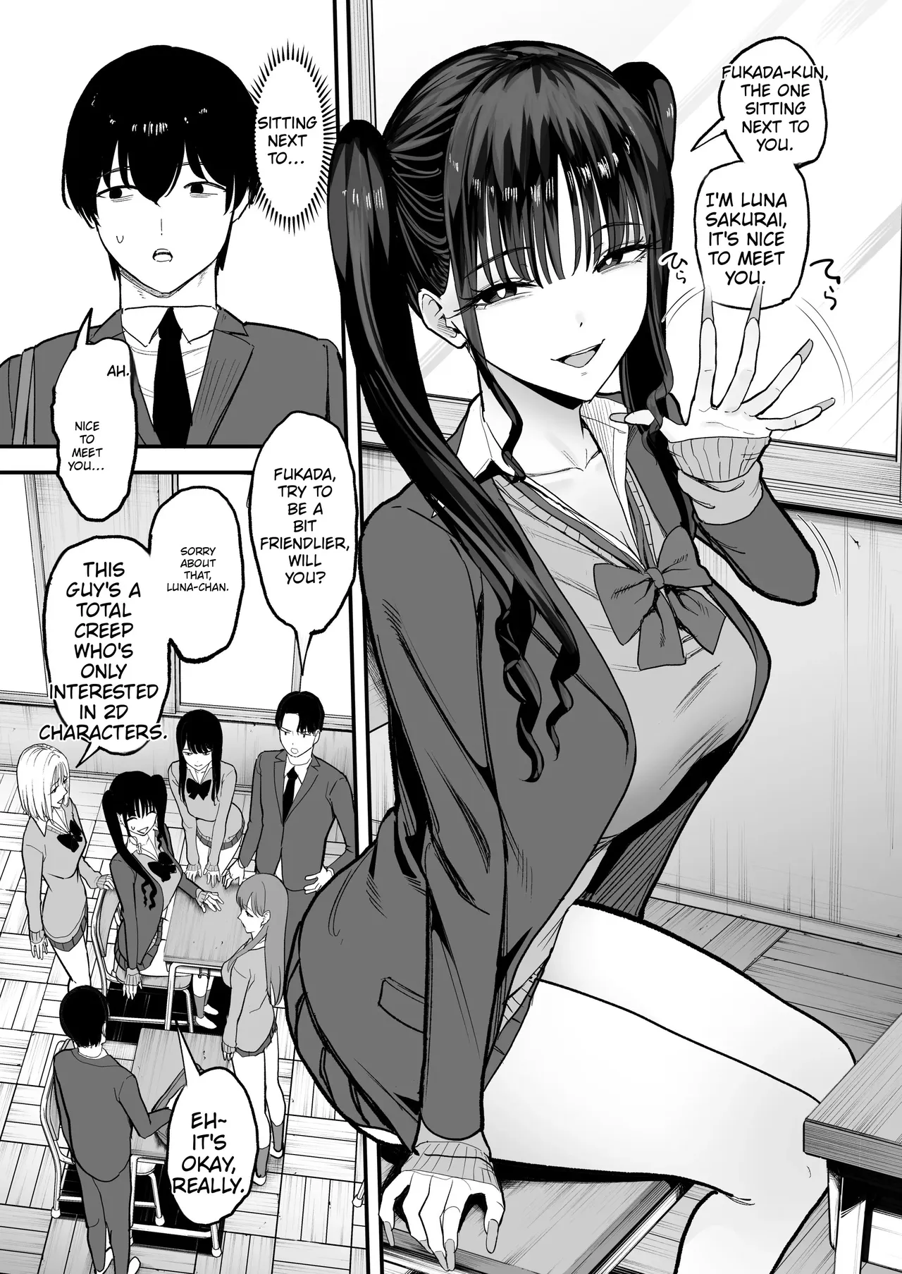 How I, a 2D-Obsessed Otaku, Fell for the Busty Idol Who Transferred to My School page 7 full