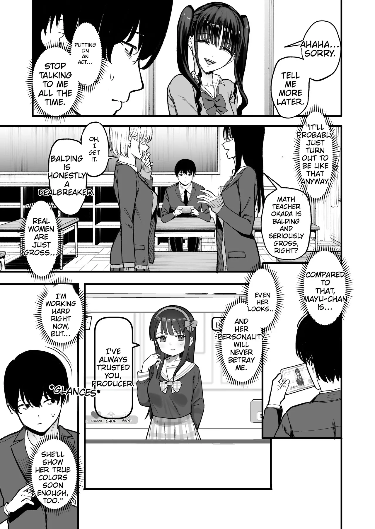 How I, a 2D-Obsessed Otaku, Fell for the Busty Idol Who Transferred to My School page 9 full