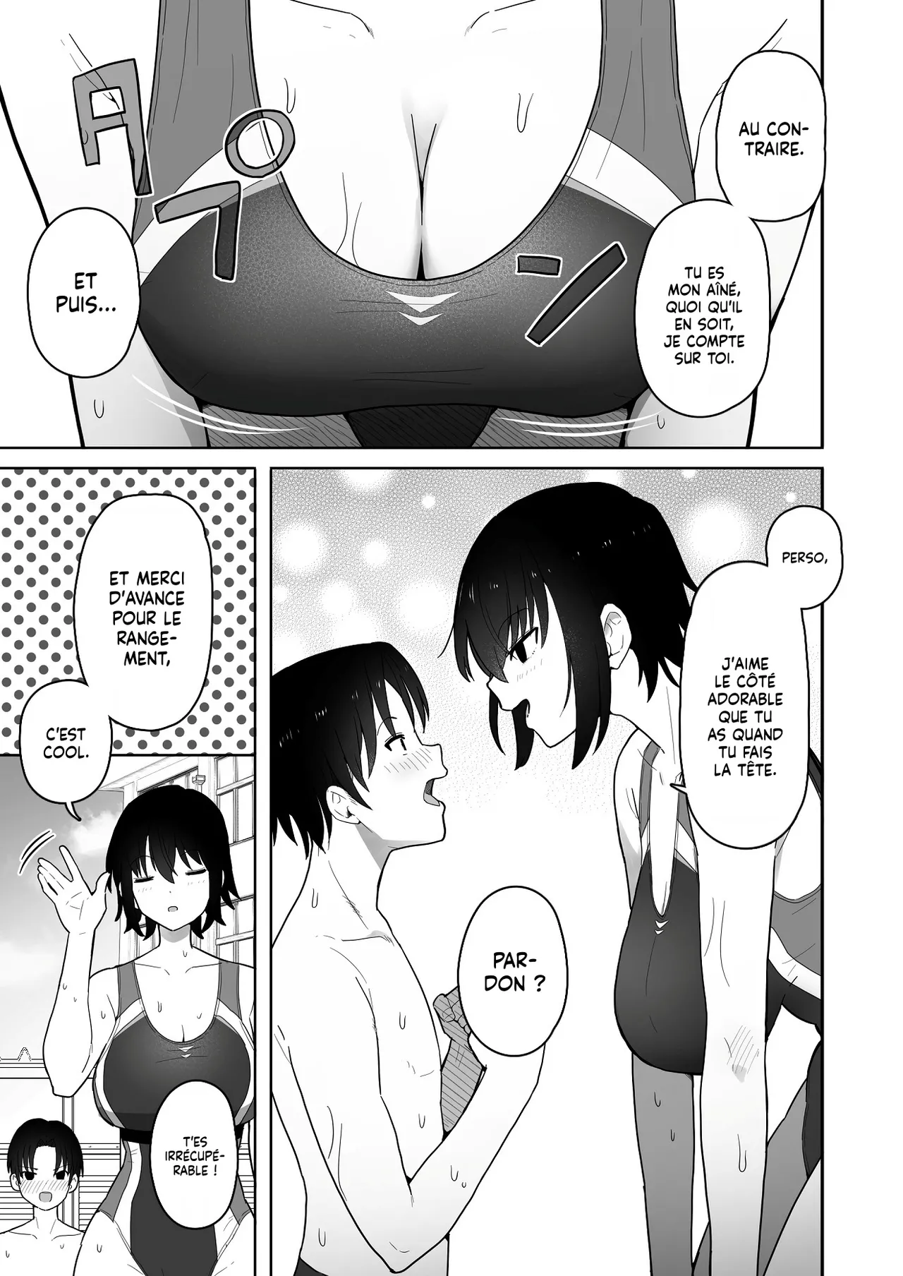 Koushinchou de Namaiki na Kouhai ga Jitsu wa Kojirase Dosukebe de, Boku no Koto ga Daisuki datta Hanashi | L'histoire d'une Nageuse, grande et arrogante, qui est en fait une Perverse Amoureuse de Moi page 4 full