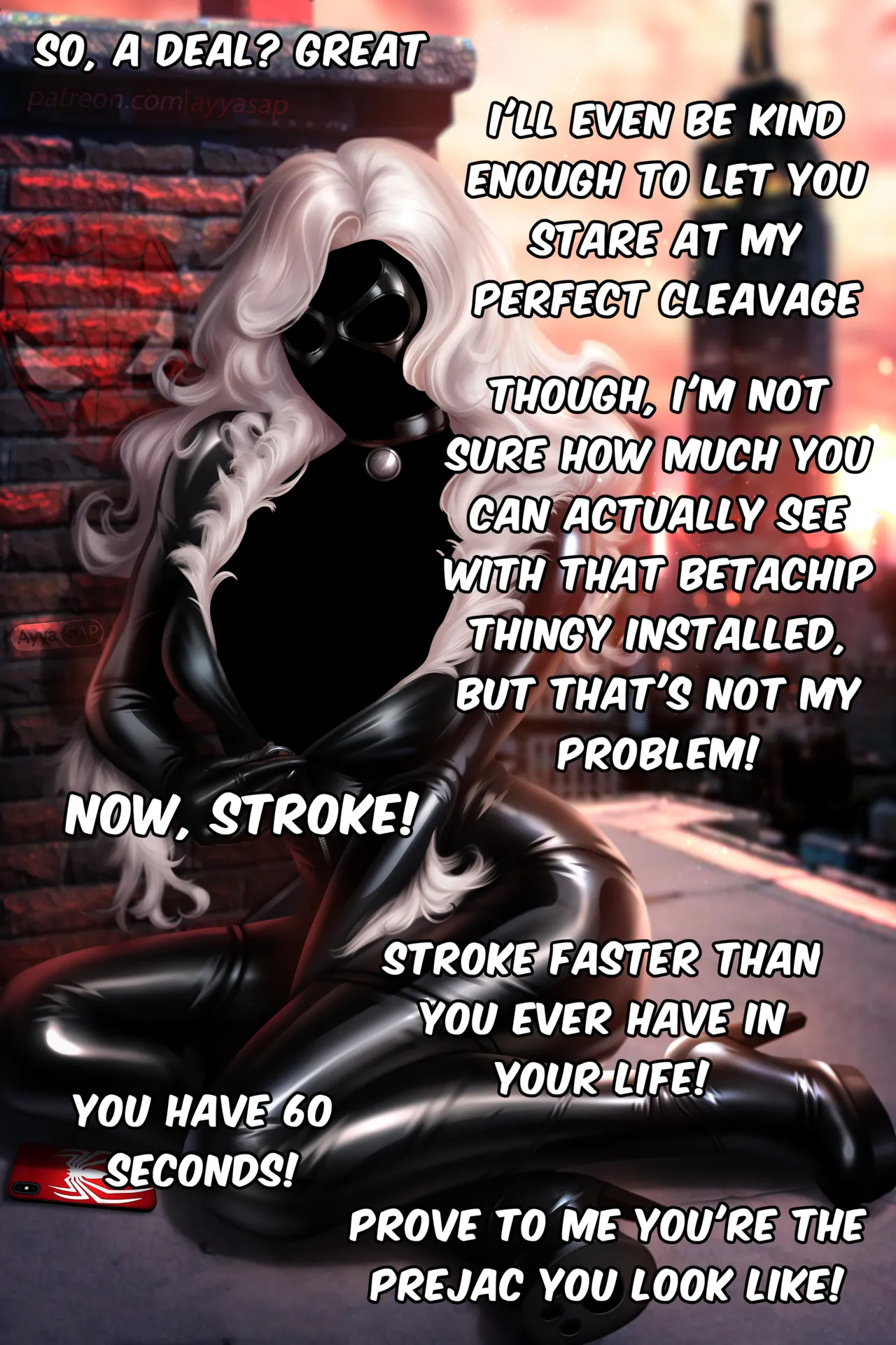 Today's your chance, loser! Prove to Black Cat whether you're a disgusting prejac or not. Don't you dare waste it! page 4 full