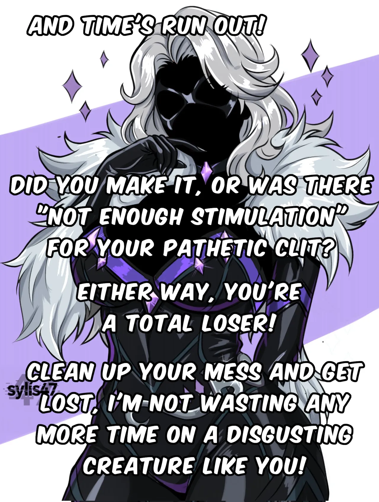 Today's your chance, loser! Prove to Black Cat whether you're a disgusting prejac or not. Don't you dare waste it! page 5 full