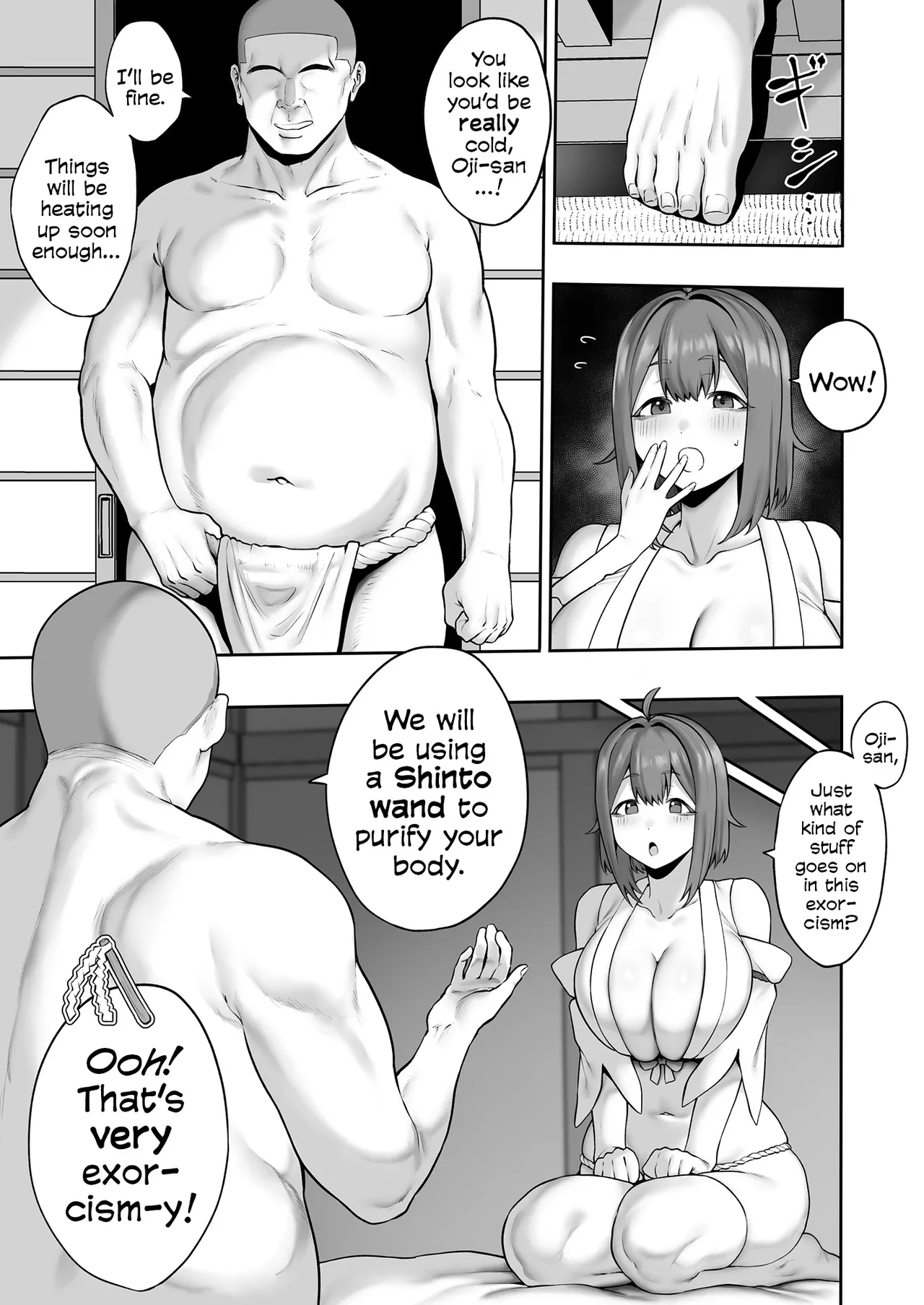 The Chunky, Defenseless, Airheaded University Girl Get's A Crash Course In Perverted Exorcisms! | Muchi muchi Ten'nen Joshidai-sei no Dosukebe Jorei Taiken-roku page 8 full