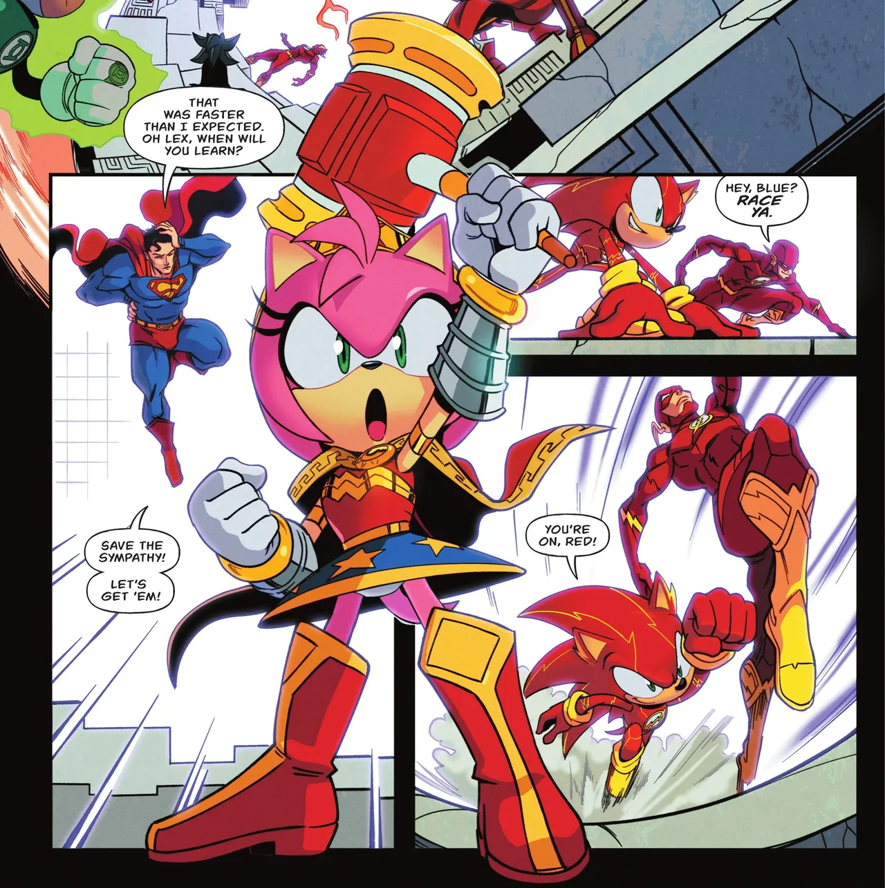 Sonic the Hedgehog IDW &amp; Archie Amy Rose Uncensored Panels page 8 full
