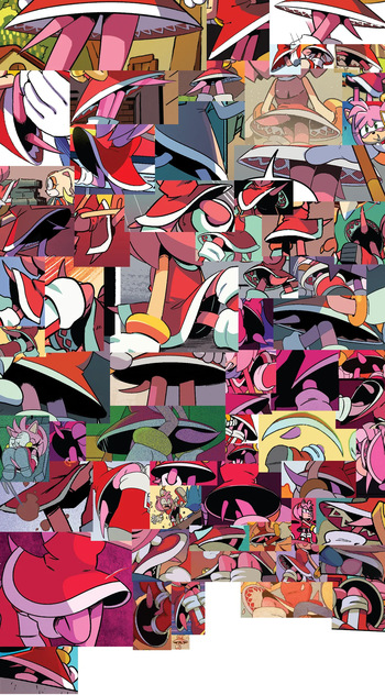 Sonic the Hedgehog IDW &amp; Archie Amy Rose Uncensored Panels cover