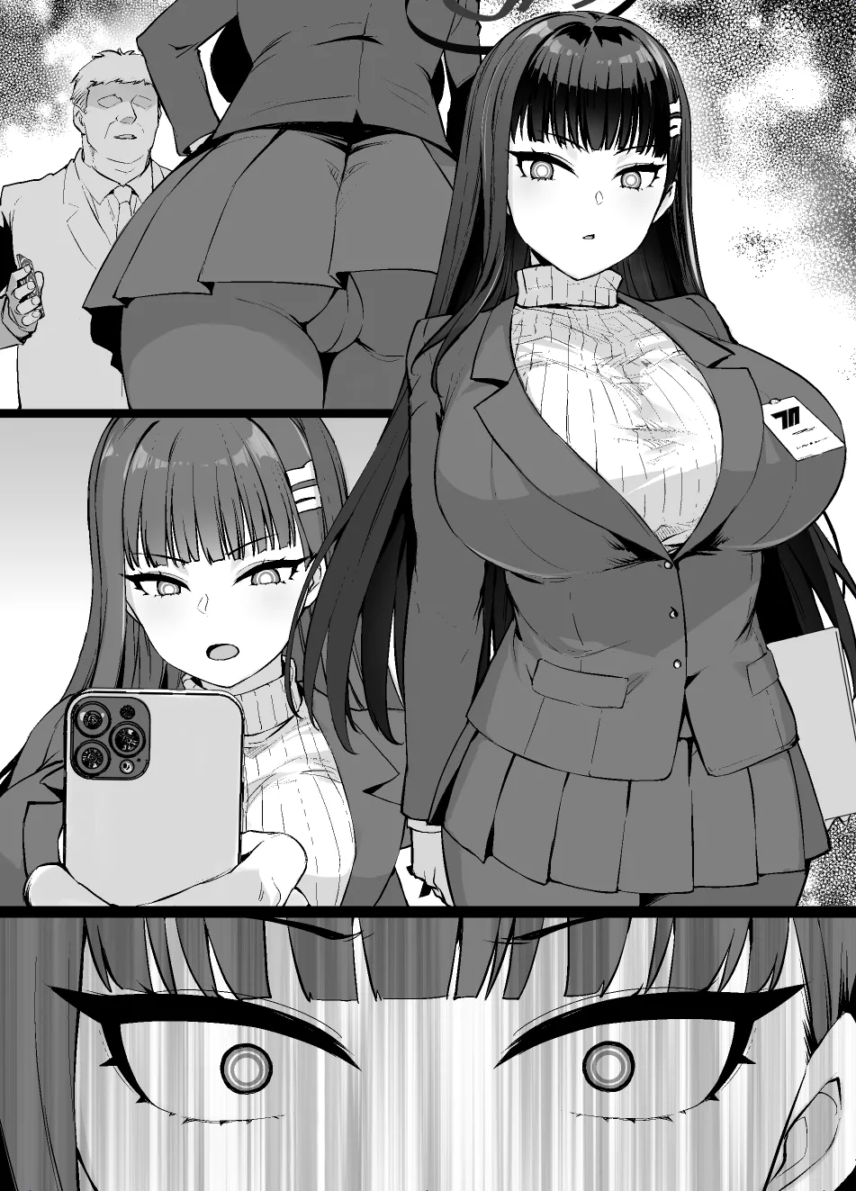 ブルアカMC 調月リオがマゾメスビッチに堕とされオマンコ学園に転校する漫画9P page 10 full