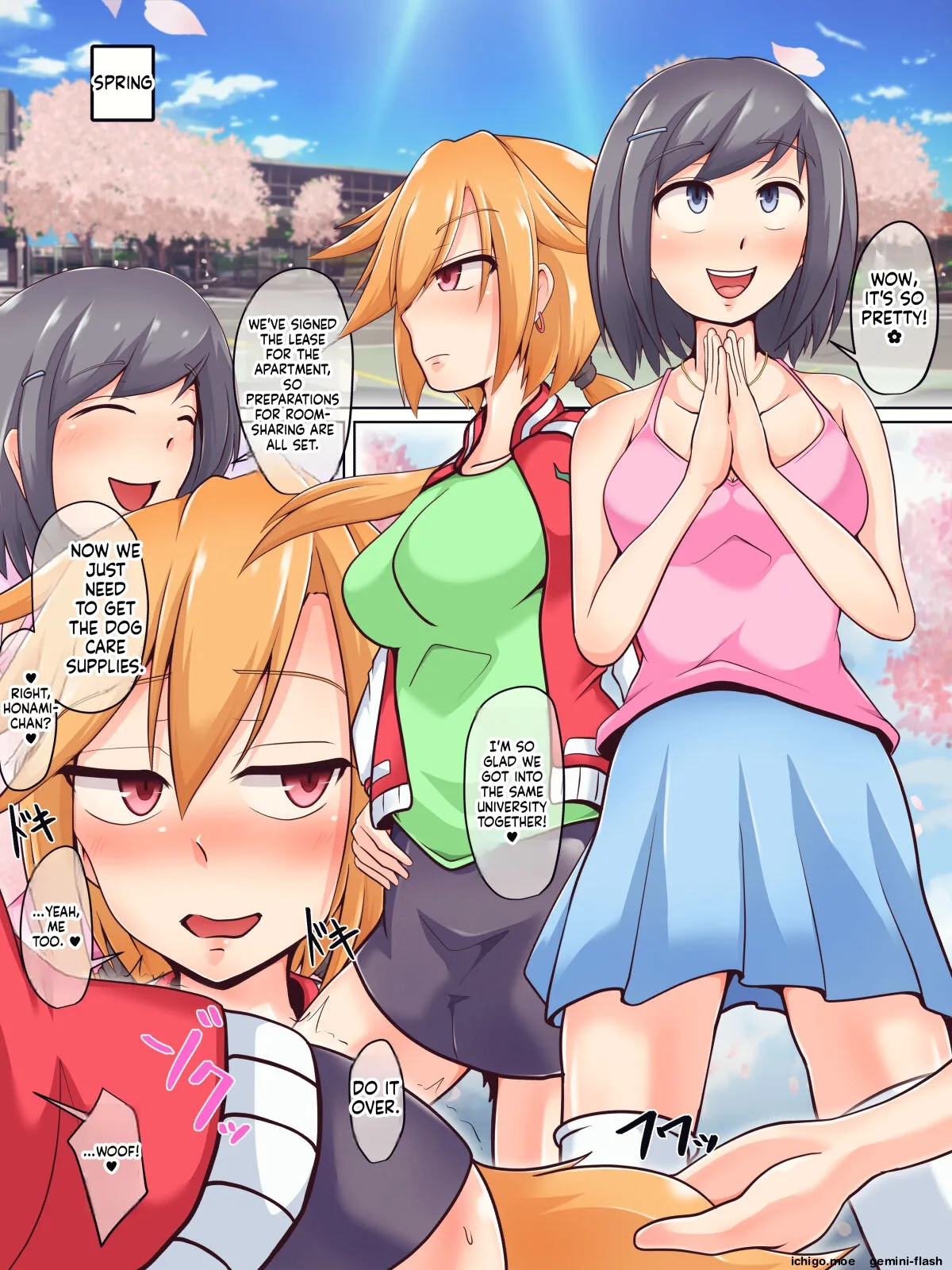 JD Couple to Inu no Seikatsu - Doggy life of the university women couple. page 4 full