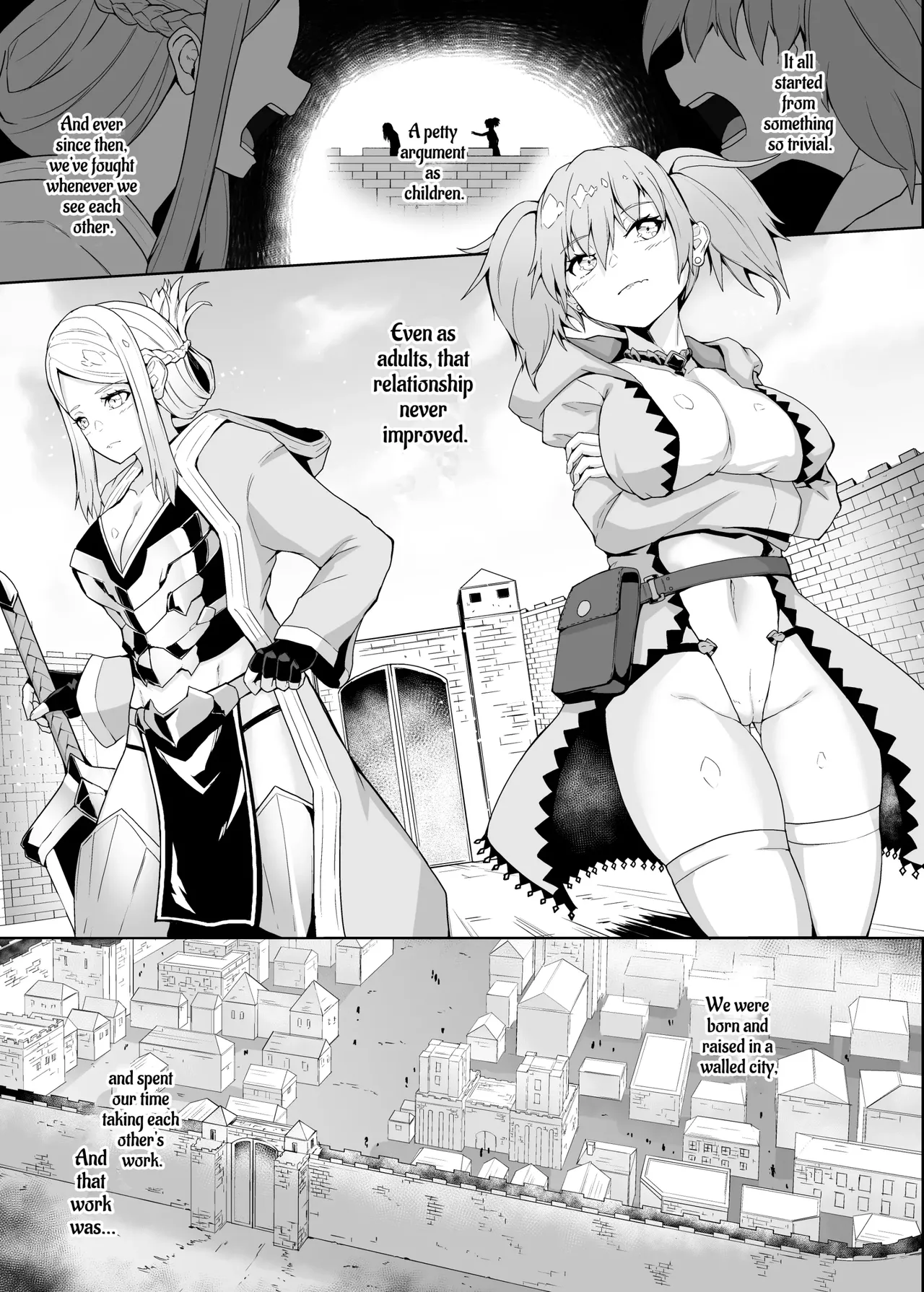 A Witch and Swordswoman Lose Everything To Forced Futanari Level Draining Sex | Level Drain Futanari Kyousei Sex o Saserarete, Subete o Ushinau Onna Mahoutsukai to Onna Kenshi page 2 full