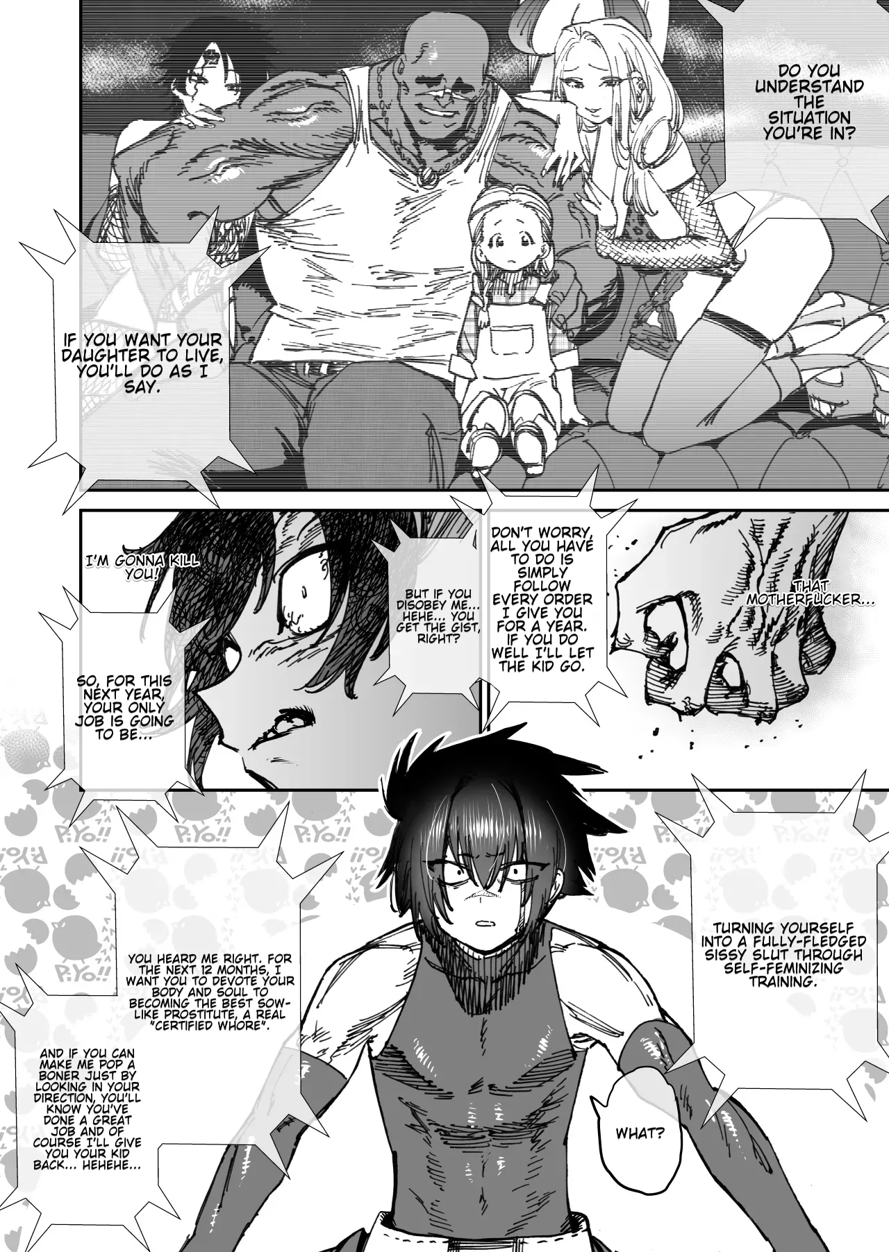 "Mesu Ochi" Sekai Saikyou no Koroshiya Self Mesu-ka Kaizou | The World's Strongest Assassin Self- Feminization page 2 full