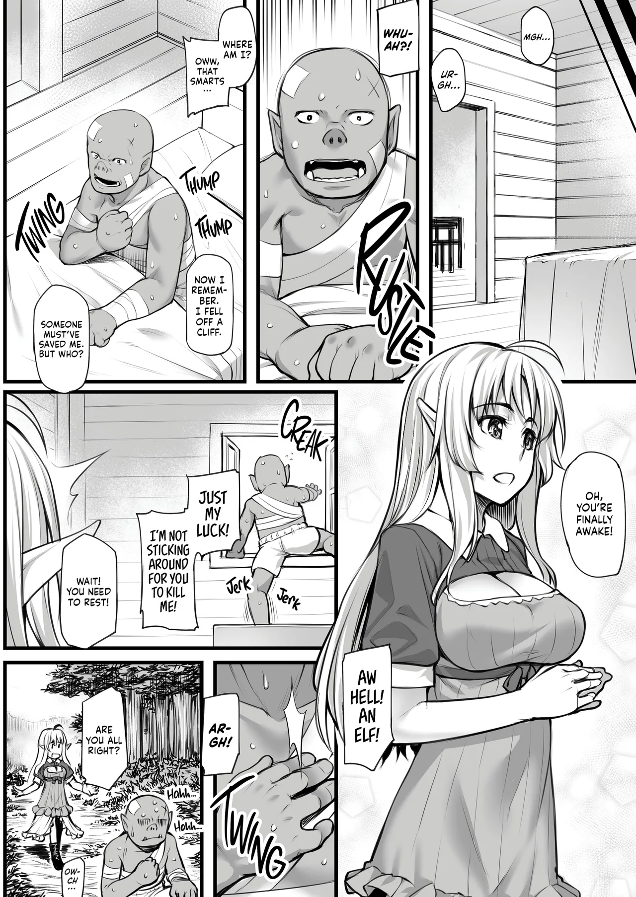 Watashi no Orc-san + Elf Shimai to Orc-san | My Darling Orc + Sibling Rivalry page 4 full